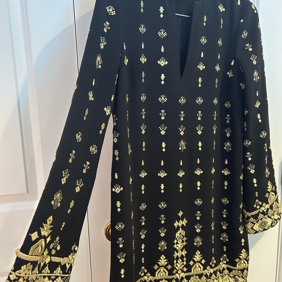 Rachael Zoe Gold Thread Embroidered Dress - Picture 3 of 7
